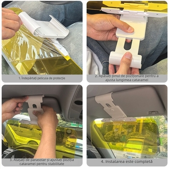 Oglindă anti-reflexie pentru mașină, montaj prin clic, potrivire universală, imprimare logo disponibilă, personalizare