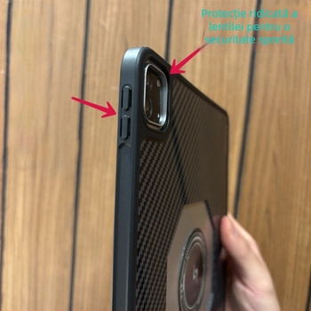 Carcasă protectie pentru iPad Pro 11 cu disipare a căldurii, textură din fibră de carbon, husă din silicon, compatibilă cu iPad mini 6/7