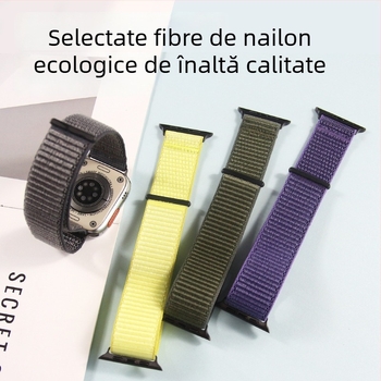 Brățară sport din nailon țesut cu Velcro pentru Apple Watch (38–49 mm), lățime 20/22 mm.