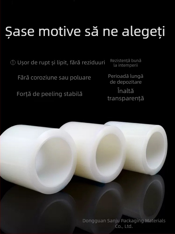 Film PE pentru îndepărtarea prafului de pe ecrane – bandă pentru curățarea amprentelor și a prafului, adeziv acrilic, grosime 0,05–0,15 mm, pentru toate ecranele electronice