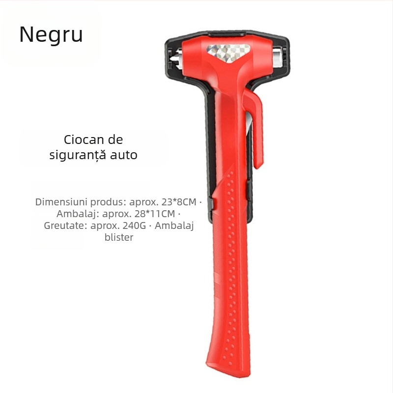 Zhongheng Ciocan de spart geam Auto – Instrument de Siguranță pentru Vehicule, ABS + Metal, 210 g, Origine Zhejiang, Etichetă Privată Licențiată