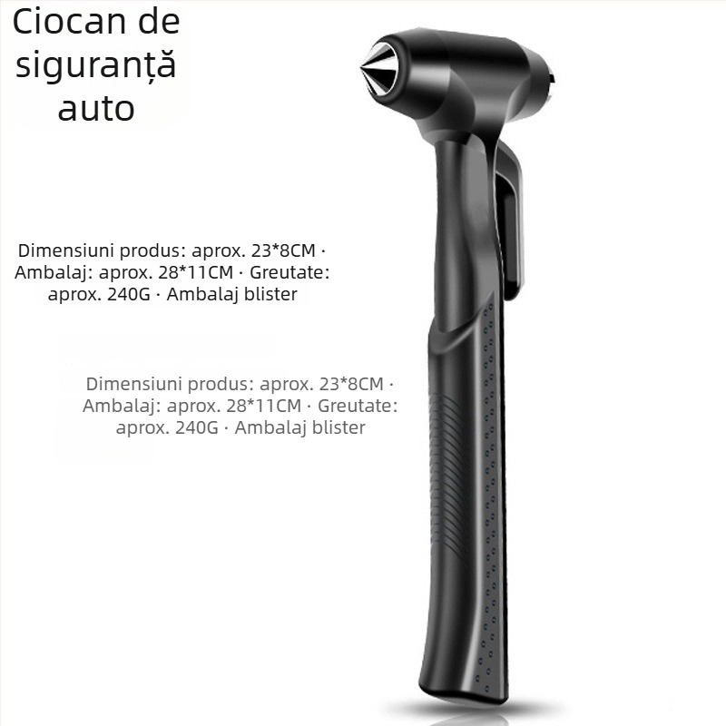 Zhongheng Ciocan de spart geam Auto – Instrument de Siguranță pentru Vehicule, ABS + Metal, 210 g, Origine Zhejiang, Etichetă Privată Licențiată