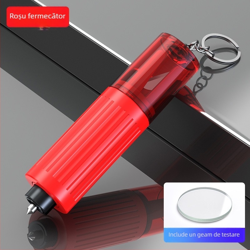 Cioc de spargere a geamului auto cu cutter — Still Floating, metal+ABS, 67 g, instrument de salvare în situații de urgență