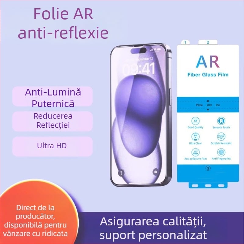 Protecție ecran frontal anti-reflexie pentru iPhone 17 Pro Max – HD, rezistentă la zgârieturi, anti-reflexie