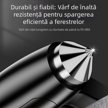 Ciocan de siguranță auto 4 în 1 pentru interiorul mașinii, cu spargerea geamului și tăietor de centură, greutate 245 g