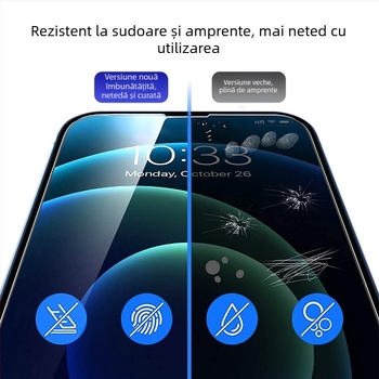 Protecție ecran sticlă temperată pentru iPhone 14 Pro Max – acoperire completă, HD, protecție a intimității