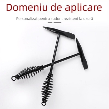Ciocan de sudură pentru electricieni, cap din oțel cu carbon înalt, cap dublu, mâner din oțel, 300 g/500 g