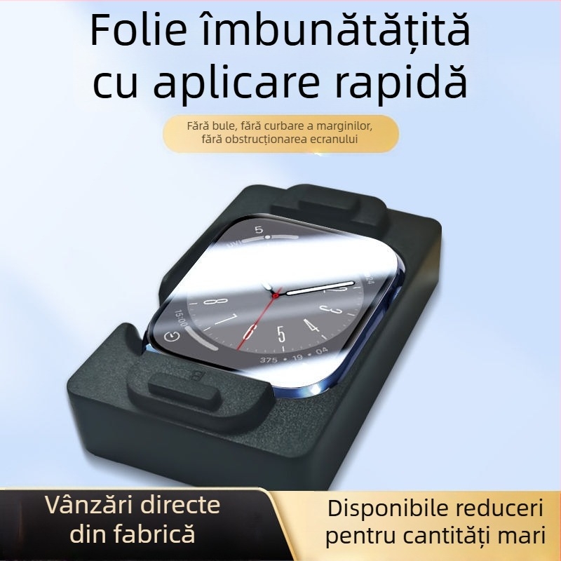 Folie de protecție pentru ecran Apple Watch 40mm, compatibilă cu seriile 3–8, două folii moi de protecție, folie frontală, transparanță înaltă, antiamprente, anti-cădere