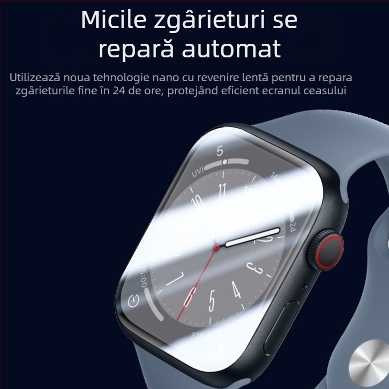 Folie de protecție pentru ecran Apple Watch 40mm, compatibilă cu seriile 3–8, două folii moi de protecție, folie frontală, transparanță înaltă, antiamprente, anti-cădere