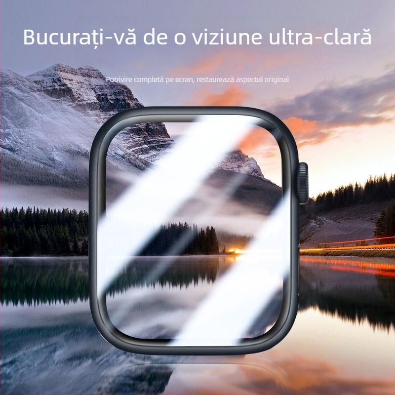 Folie de protecție pentru ecran Apple Watch 40mm, compatibilă cu seriile 3–8, două folii moi de protecție, folie frontală, transparanță înaltă, antiamprente, anti-cădere