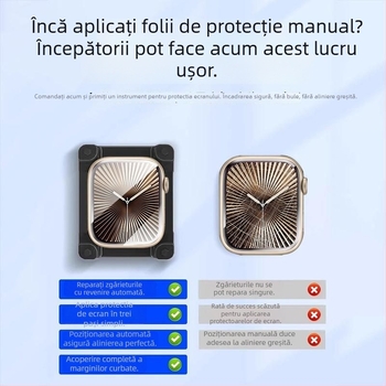 Sanjay PET folie protecție ecran Apple Watch, cu anti-amprentă și acoperire completă, compatibil cu Apple Watch Series 9/8/7