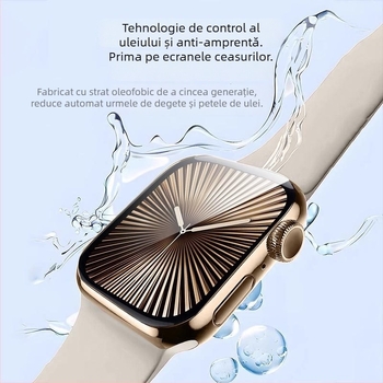 Sanjay PET folie protecție ecran Apple Watch, cu anti-amprentă și acoperire completă, compatibil cu Apple Watch Series 9/8/7