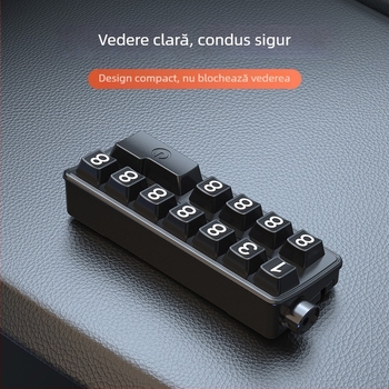 Jsn Semn temporar de parcare pentru autoturism cu cioc de siguranță, lamă din oțel și iluminare, design multifuncțional cu plăcuță pentru numărul de telefon — Model T-61, Material: Plastic