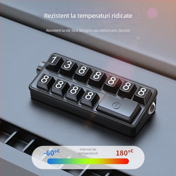 Jsn Semn temporar de parcare pentru autoturism cu cioc de siguranță, lamă din oțel și iluminare, design multifuncțional cu plăcuță pentru numărul de telefon — Model T-61, Material: Plastic