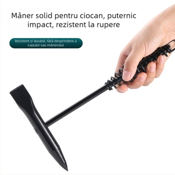 Ciocan de sudură din oțel cu arc, cap plat, 300g/500g, eliminarea ruginii și a ștanțelor, spargerea gheții, unealtă multifuncțională de salvare