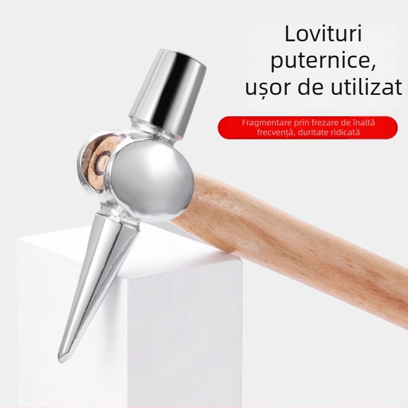 Cioc de detectare – cap din oțel 45#, mâner din lemn, greutate netă 0,3, destinat inspecțiilor feroviare și a cazanelor