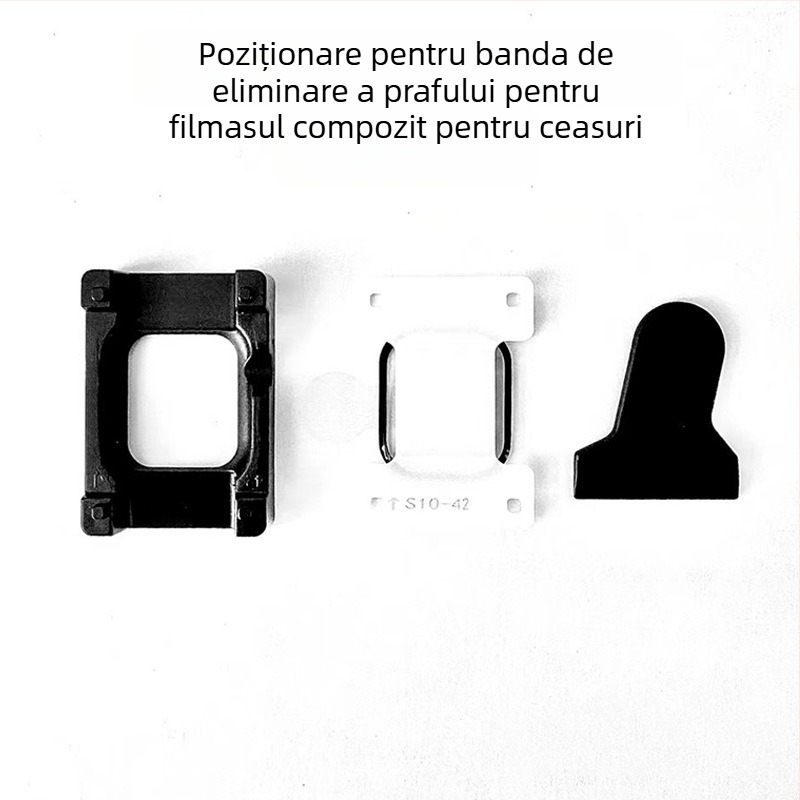 Film de protecție pentru Apple Watch cu funcție de poziționare și eliminare a prafului - PMMA+PET, membrană frontală, HD, anti-cadere