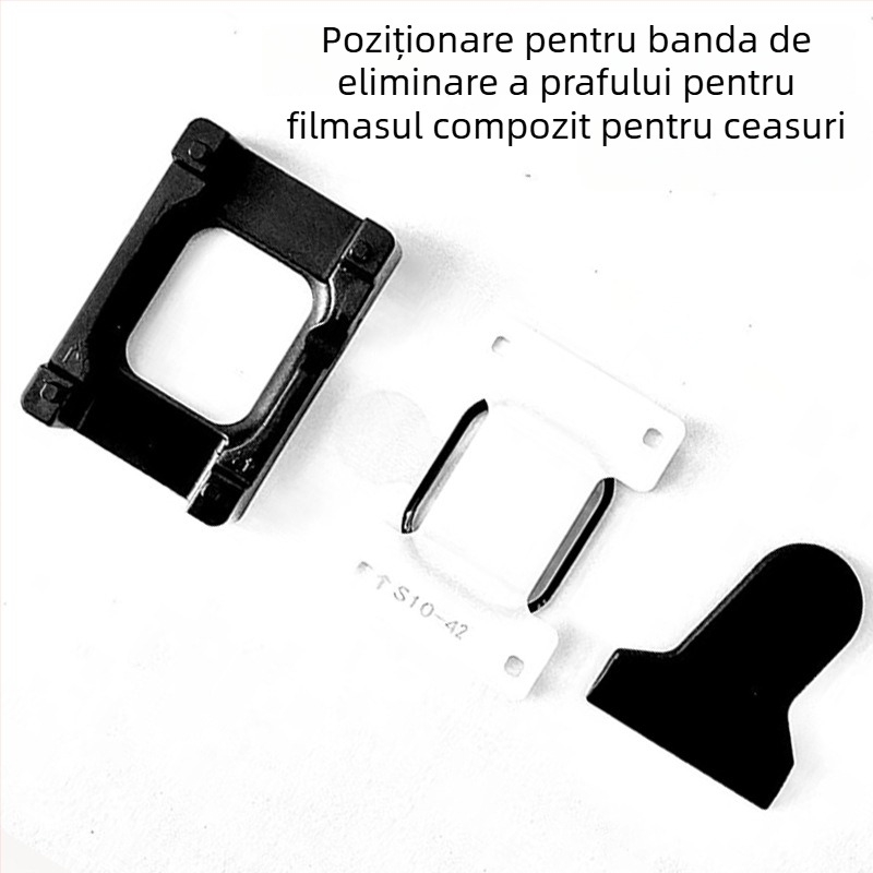 Film de protecție pentru Apple Watch cu funcție de poziționare și eliminare a prafului - PMMA+PET, membrană frontală, HD, anti-cadere