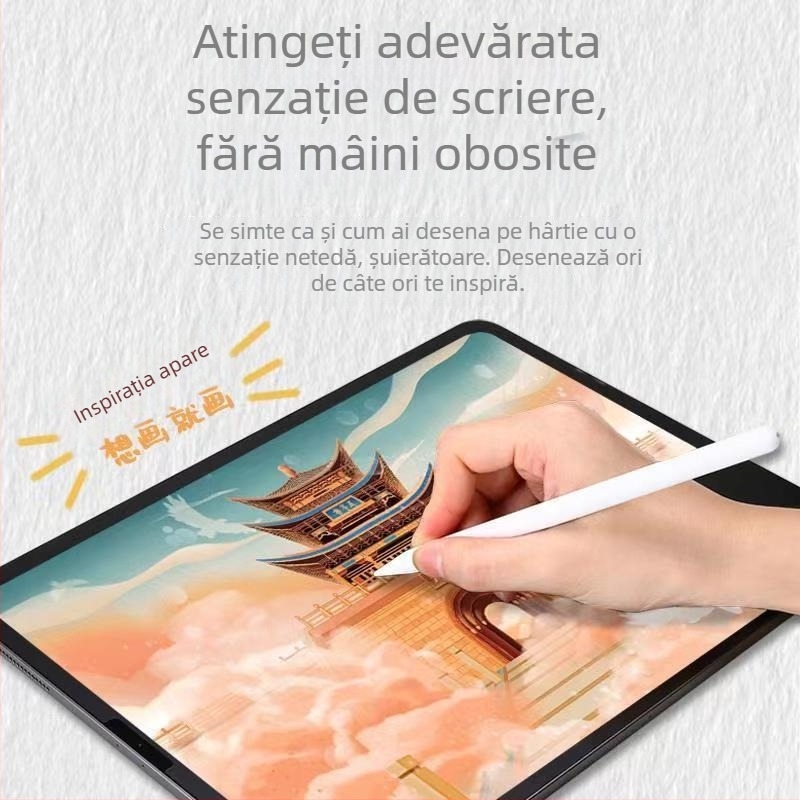 Folie PET mată pentru iPad Air și iPad Pro 2024 – pentru scriere și desen