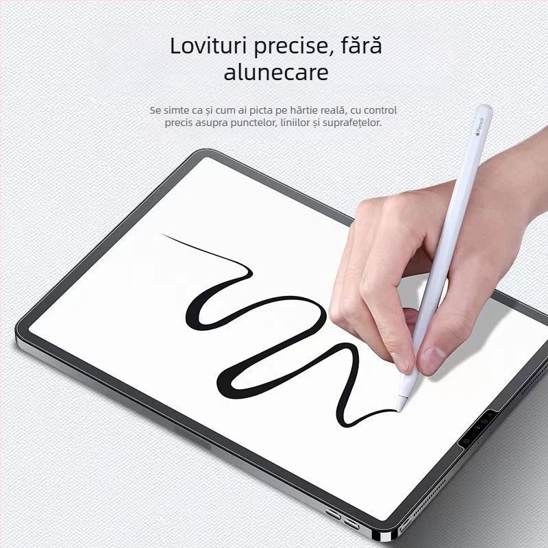 Folie PET mată pentru iPad Air și iPad Pro 2024 – pentru scriere și desen