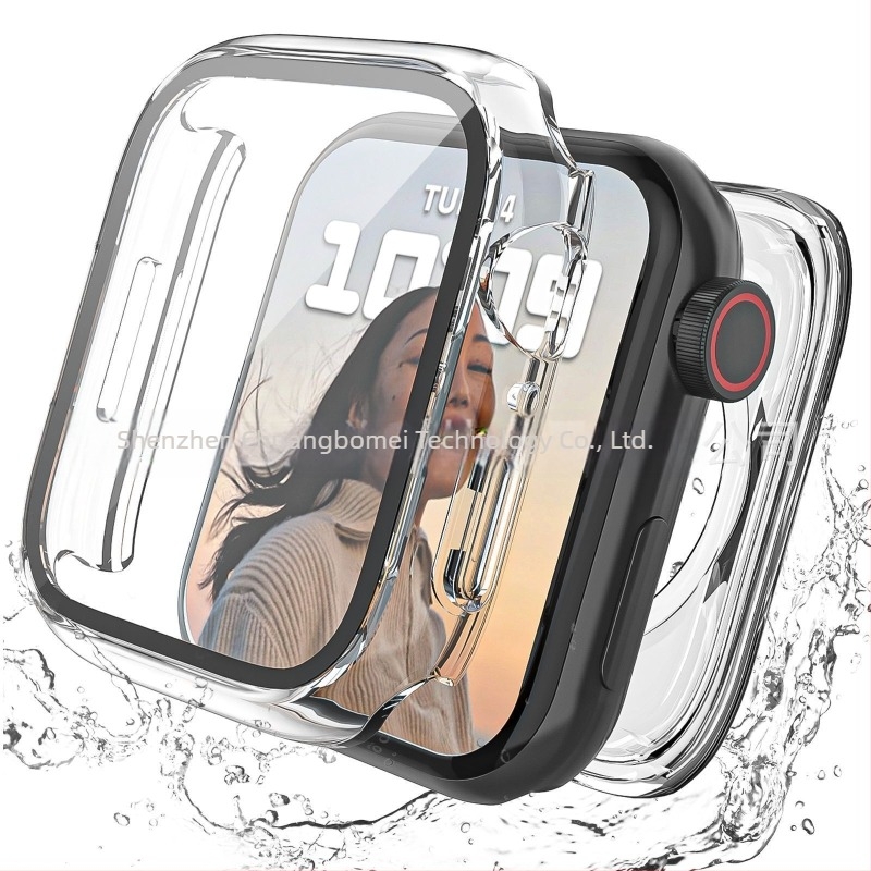 Husă impermeabilă pentru Apple Watch, cu folie de protecție integrată, carcasă complet închisă pentru iWatch11, material PC