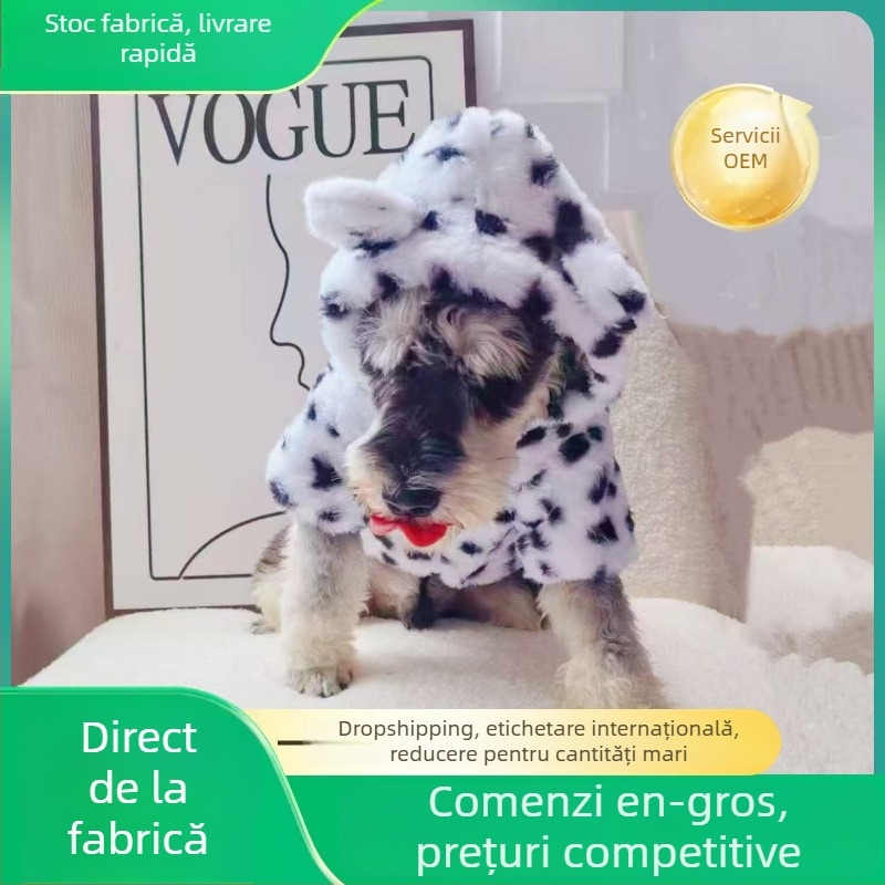 Palto pentru câini, material fleece coral, categorie palto din bumbac, stil de relaxare, Pretty Pet