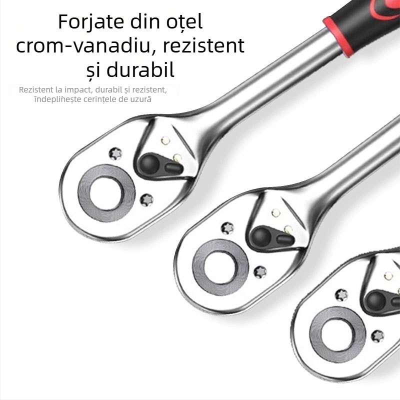 Set de scule auto, 12 piese, cu cheie cu soclu, din oțel carbon, pentru întreținere și reparații ale mașinilor