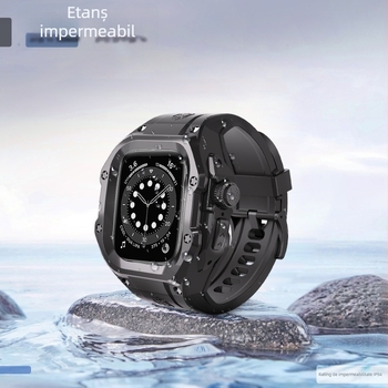 Carcasă de protecție pentru Apple Watch Ultra 2 destinat sportului/exteriorului – TPU+PC; compatibil cu Watch4; include: ramă de ceas, curea, pungă cu alcool, manual; etichetă privată licențiată