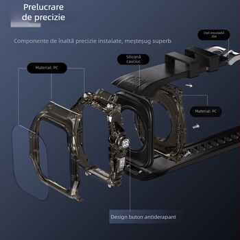 Carcasă de protecție Apple Watch – rezistentă la apă, TPU+PC, design personalizat, compatibilă cu Watch4