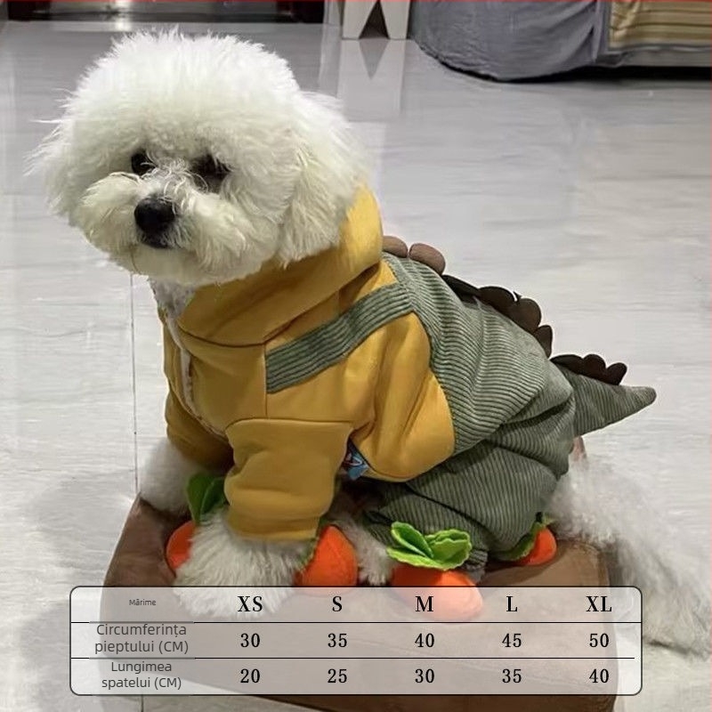 Îmbrăcăminte pentru animale de companie – Haine toamnă-iarnă îngroșate, costumul transformabil cald pentru patrupede