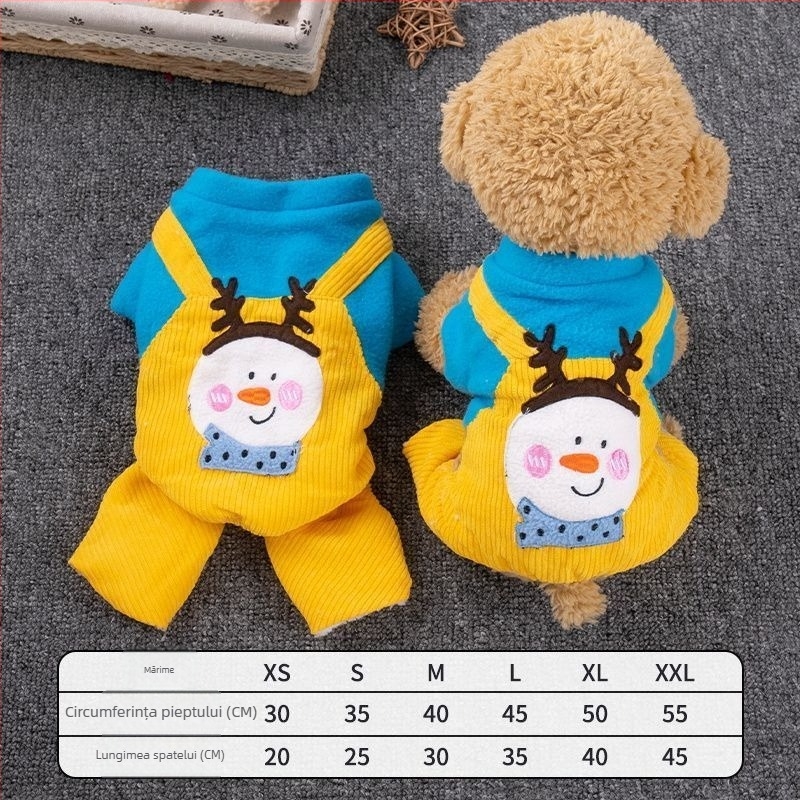 Îmbrăcăminte pentru animale de companie – Haine toamnă-iarnă îngroșate, costumul transformabil cald pentru patrupede