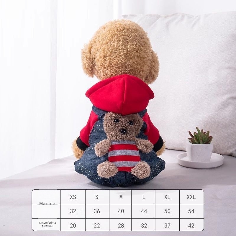 Îmbrăcăminte pentru animale de companie – Haine toamnă-iarnă îngroșate, costumul transformabil cald pentru patrupede