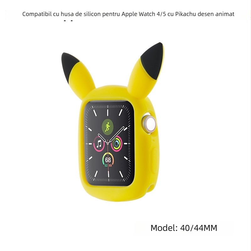 KEMOKA carcasă de protecție din silicon pentru Apple Watch Series 7, design Pikachu, marca KEMOKA