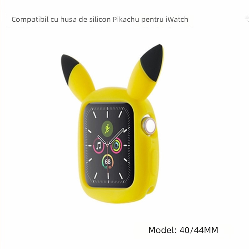 KEMOKA carcasă de protecție din silicon pentru Apple Watch Series 7, design Pikachu, marca KEMOKA