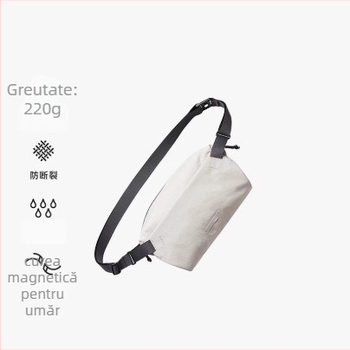 Geantă pentru piept pentru bărbați, nailon, impermeabilă, potrivită pentru laptop de 8 inch