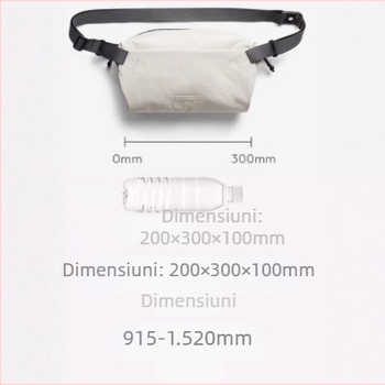 Geantă pentru piept pentru bărbați, nailon, impermeabilă, potrivită pentru laptop de 8 inch