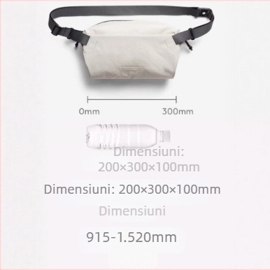 Geantă pentru piept pentru bărbați, nailon, impermeabilă, potrivită pentru laptop de 8 inch