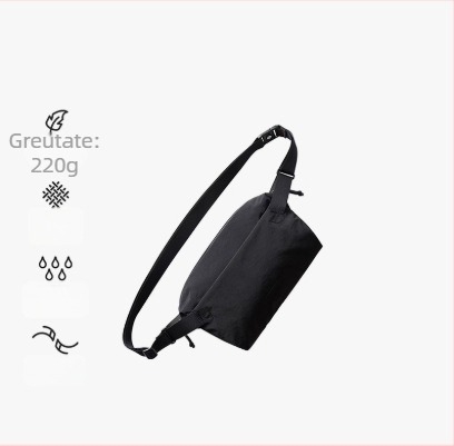 Geantă pentru piept pentru bărbați, nailon, impermeabilă, potrivită pentru laptop de 8 inch