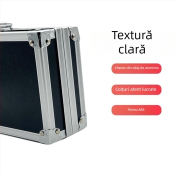 Caiyi Luggage Cutie portabilă din aluminiu — cutie de scule cu un singur strat, pentru depozitare de instrumente și utilizare multifuncțională