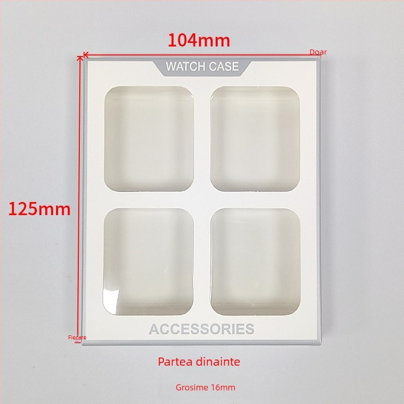 Cutii de ambalaj pentru husă de protecție Apple Watch – patru bucăți, carton/papier, imprimare offset, rezistență 500 g, compatibile cu Apple Watch 4/5/6/7/8 SE