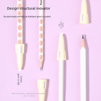 Casimir Capac de creion și husă de creion, protecție transparentă, metal; pentru elevii din învățământ primar și începători la grădiniță