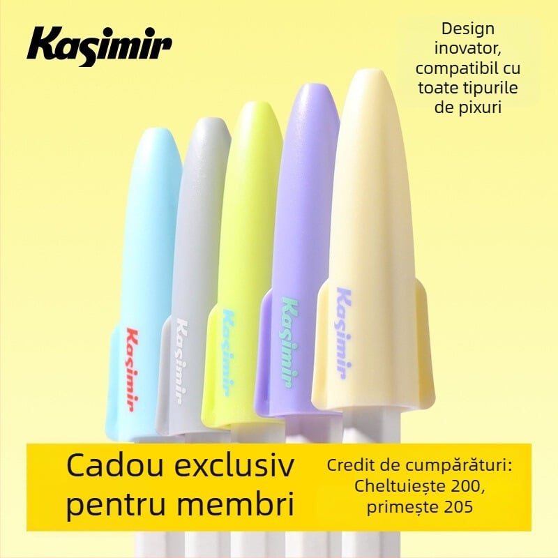 Casimir Capac de creion și husă de creion, protecție transparentă, metal; pentru elevii din învățământ primar și începători la grădiniță