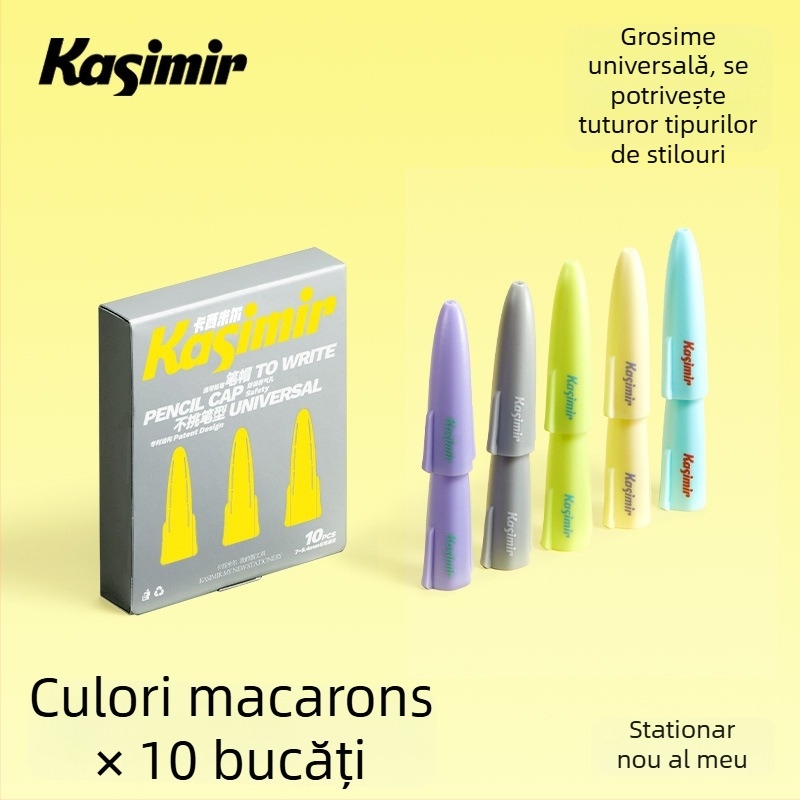 Casimir Capac de creion și husă de creion, protecție transparentă, metal; pentru elevii din învățământ primar și începători la grădiniță
