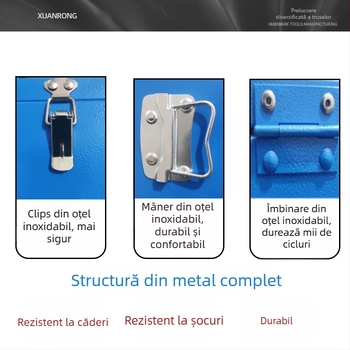 Cutie de unelte XR-151 de la Xuan Rong, construcție din foi de oțel laminat la rece, capacitate de încărcare 30 kg, greutate 2,4 kg, pentru depozitare
