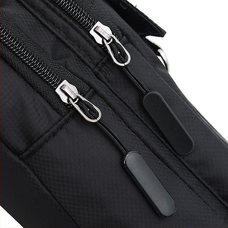 Geantă de piept pentru bărbați, curea crossbody pentru telefon, stil Urban Simplicity, material Oxford, primăvara 2024