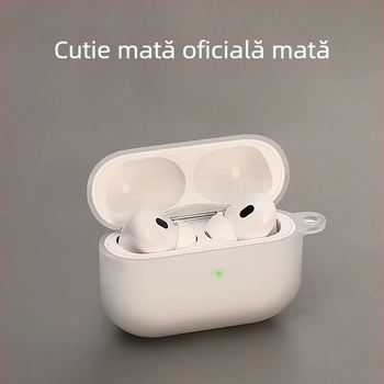 Husa de protecție AirPods Pro, carcasă din silicon moale, finisaj mat, gravură decorativă, compatibilă cu AirPods Pro