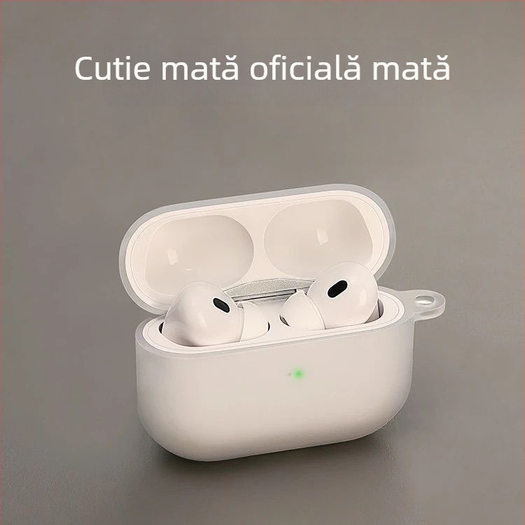 Husa de protecție AirPods Pro, carcasă din silicon moale, finisaj mat, gravură decorativă, compatibilă cu AirPods Pro