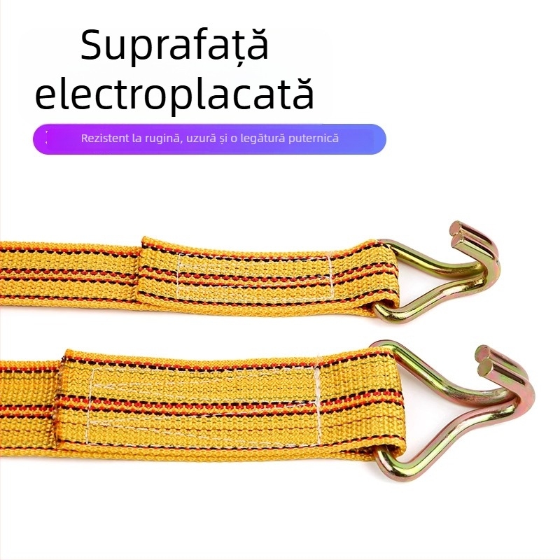 Bandă de fixare a încărcăturii cu cârlige duble — polipropilenă, rezistență 5T, reținere manuală, model personalizabil