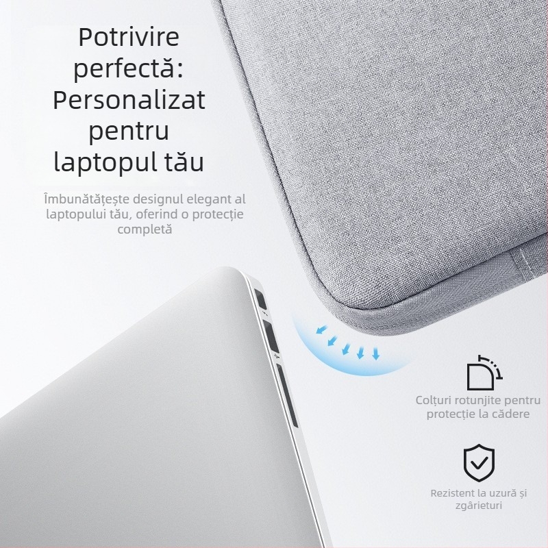 BUBM Geantă internă pentru laptop — impermeabilă, rezistentă la uzură, poliester, căptușeală din pluș scurt