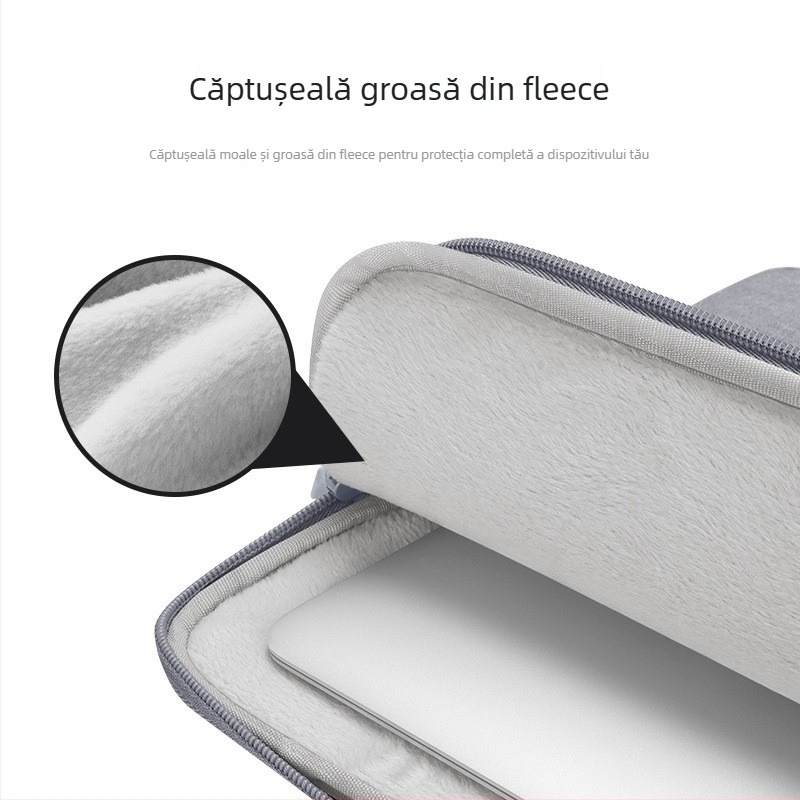 BUBM Geantă internă pentru laptop — impermeabilă, rezistentă la uzură, poliester, căptușeală din pluș scurt